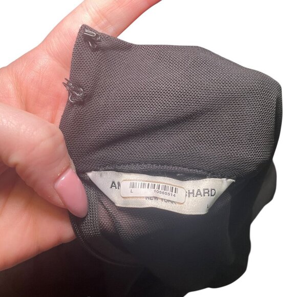 Amanda Uprichard Black Sheer Mesh Vixen Mini Dress Size Large - Picture 6 of 6